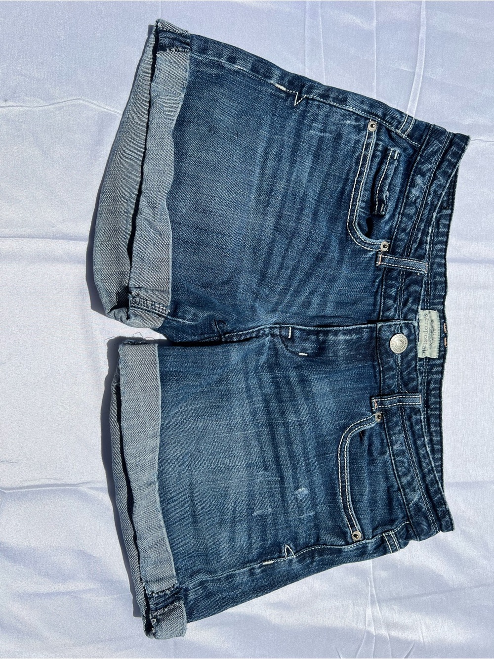Aeropostale Dark Blue Denim Cuffed Women's Shorts
